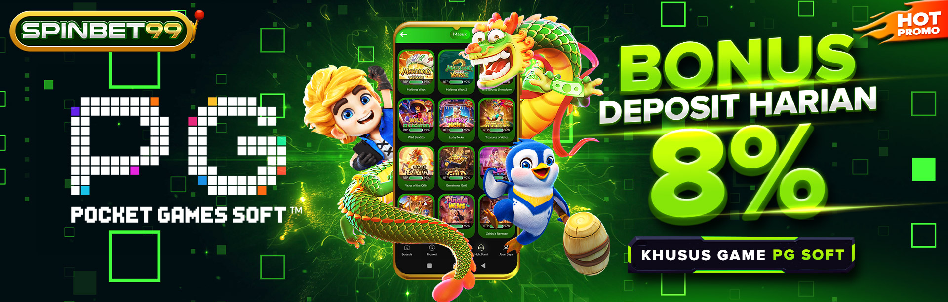 BONUS DEPOSIT HARIAN 8% PGSOFT