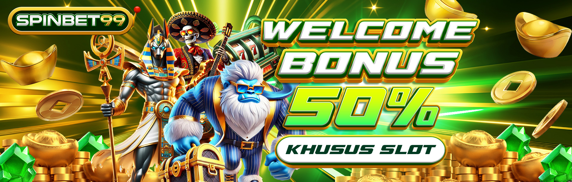 BONUS NEW MEMBER 50% SLOT DI AWAL