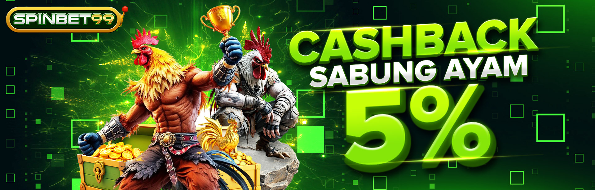CASHBACK SABUNG AYAM 5%