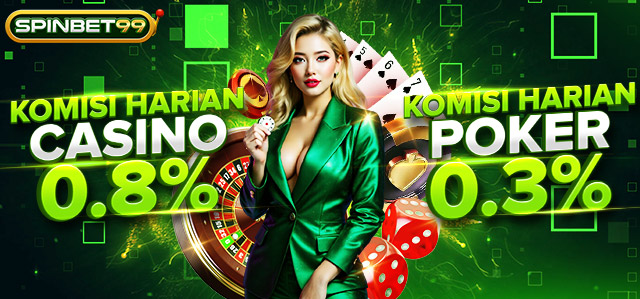 KOMISI HARIAN CASINO 0.8% & POKER 0.3%